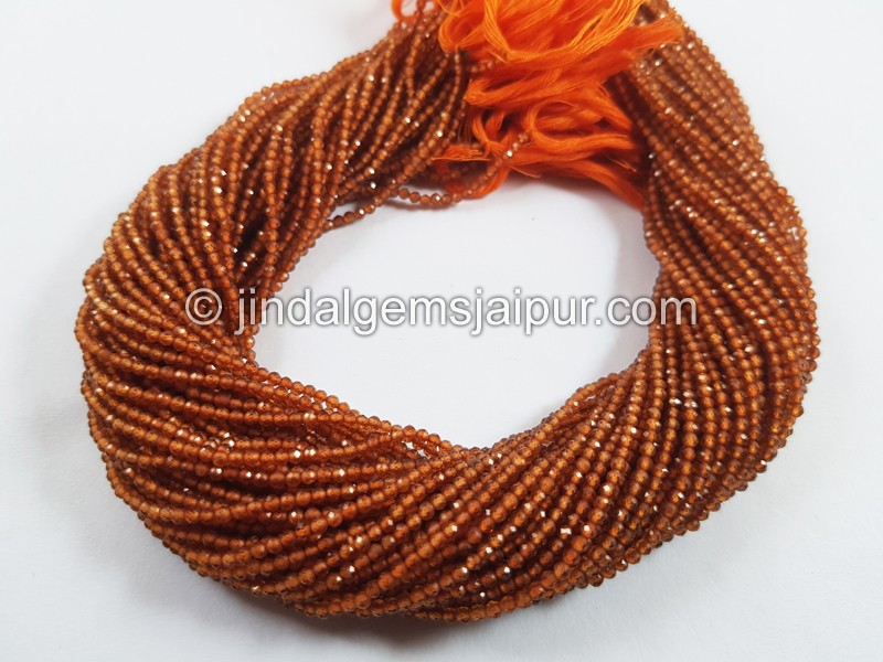 Spessartite Micro Cut Round Beads